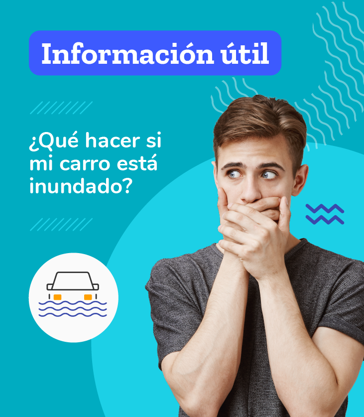 carro está inundado